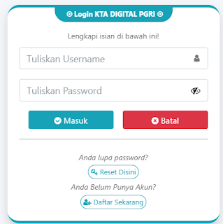 Register PGRI Kaltara - Persatuan Guru Republik Indonesia Cabang Kaltara